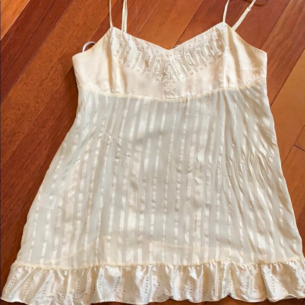 BCBGMaxAzria Runway sheer tank